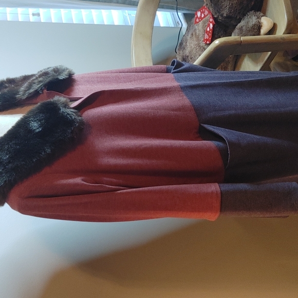 Fur collar coat - Picture 6 of 12